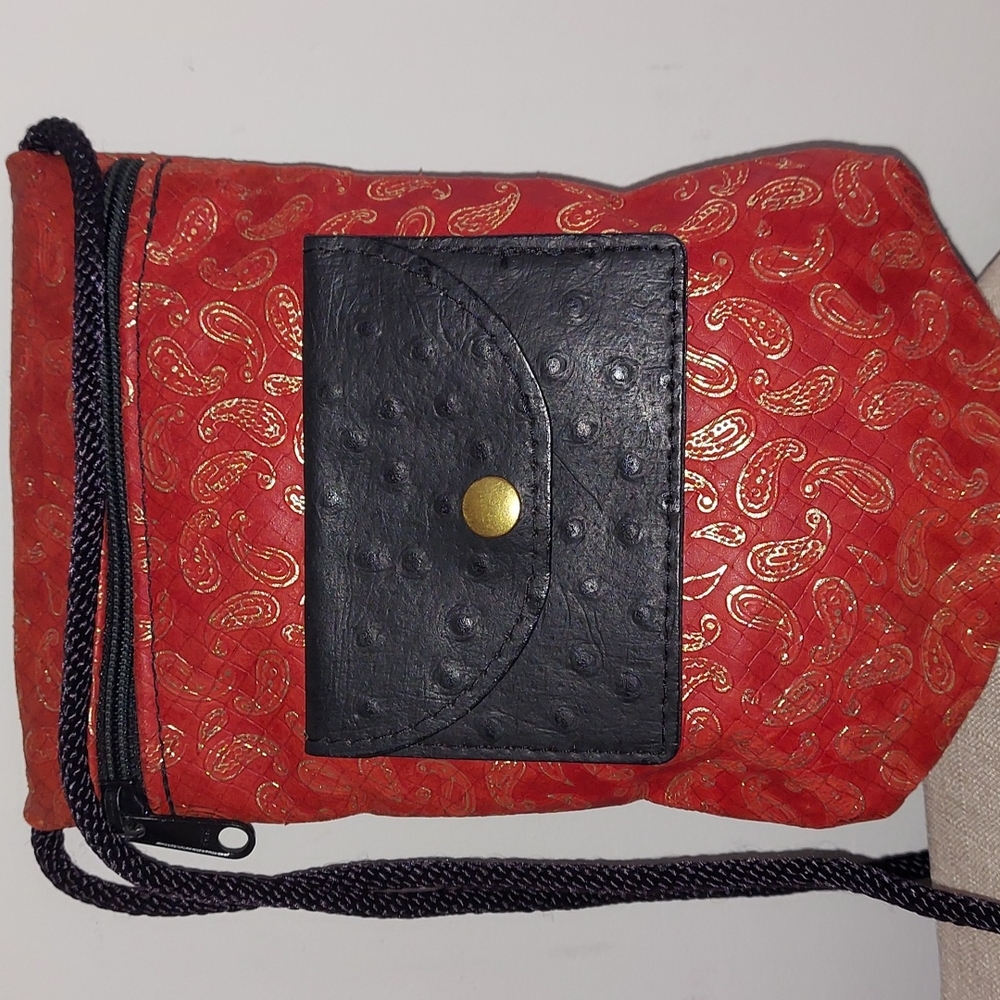 Oriental Leather Ostrich Crossbody Bag